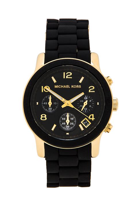 michael kors runway watch black